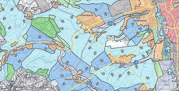 Plan 5: Örtliches Klima - Bestand und Zustandsbewertung