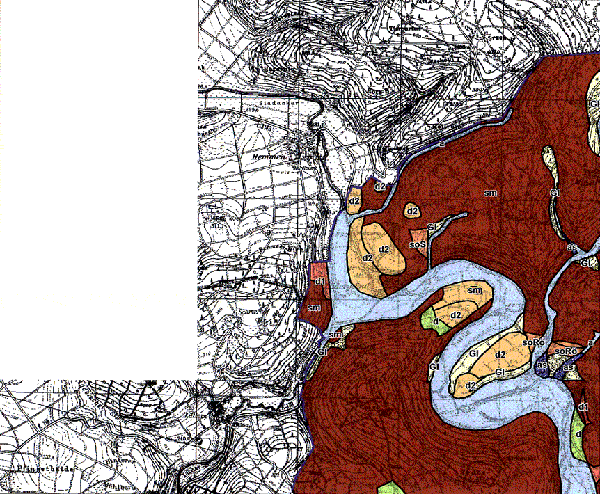Kartenausschnitt 01 Geologie