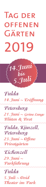 Tag der offenen Gärten 2019. 14. Juni – 5. Juli